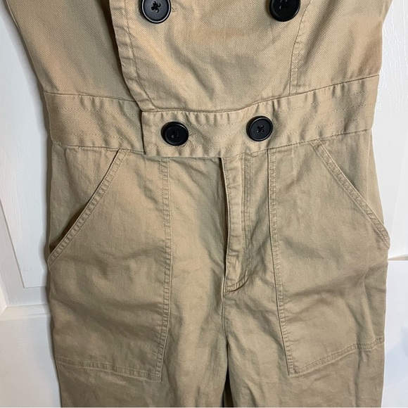 Marissa Webb Collective Rylan Canvas Brunch Jumpsuit in Sandshell size 2 - Picture 3 of 10